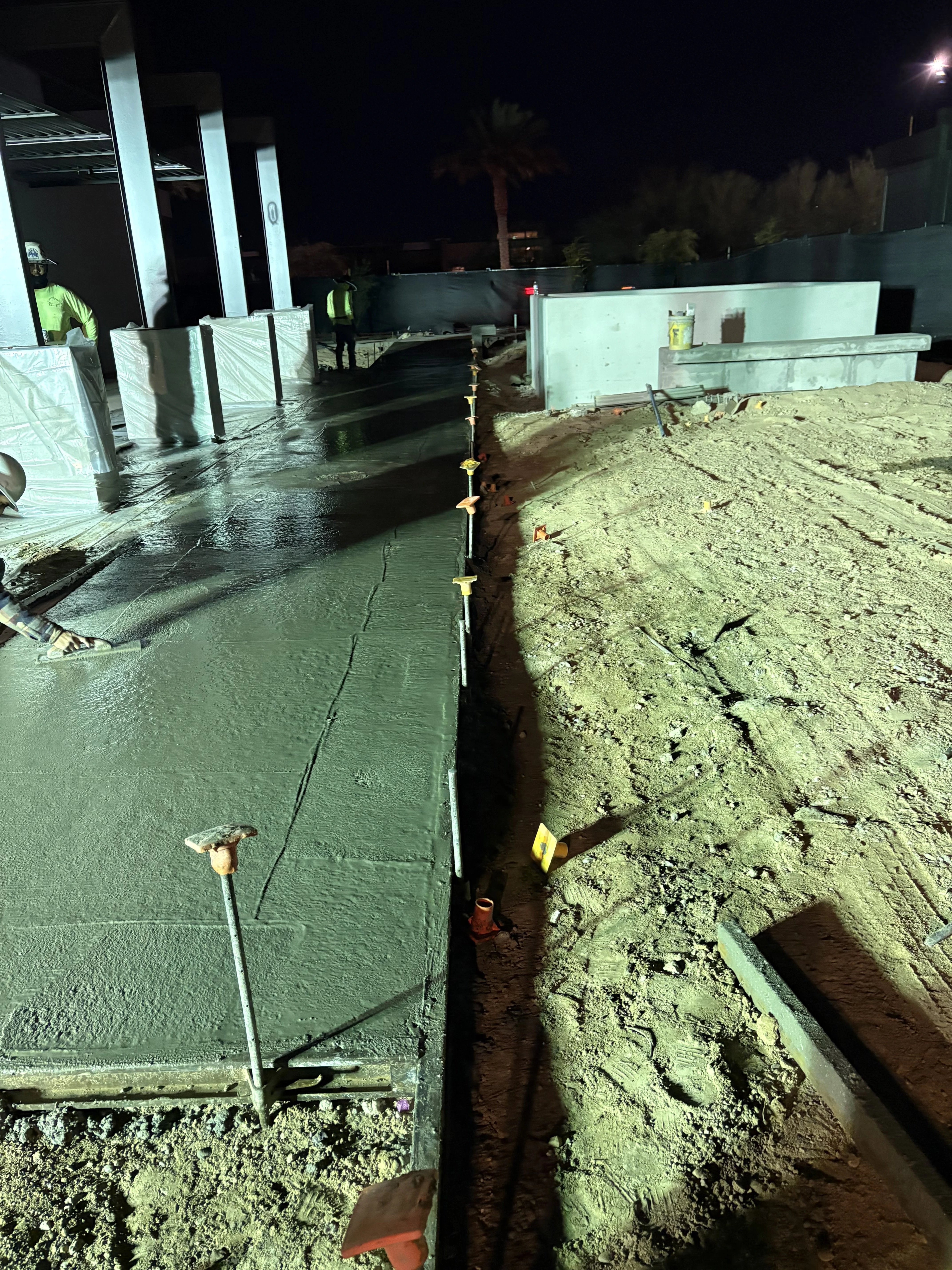 New commercial concrete sidewalk flatwork installation Phoenix AZ